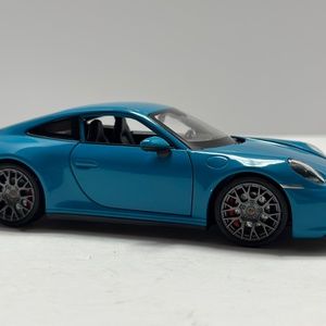 Welly 1:24 2020 Porsche 911 Carrera 4S Alloy Sports Car Model Diecast Blue
